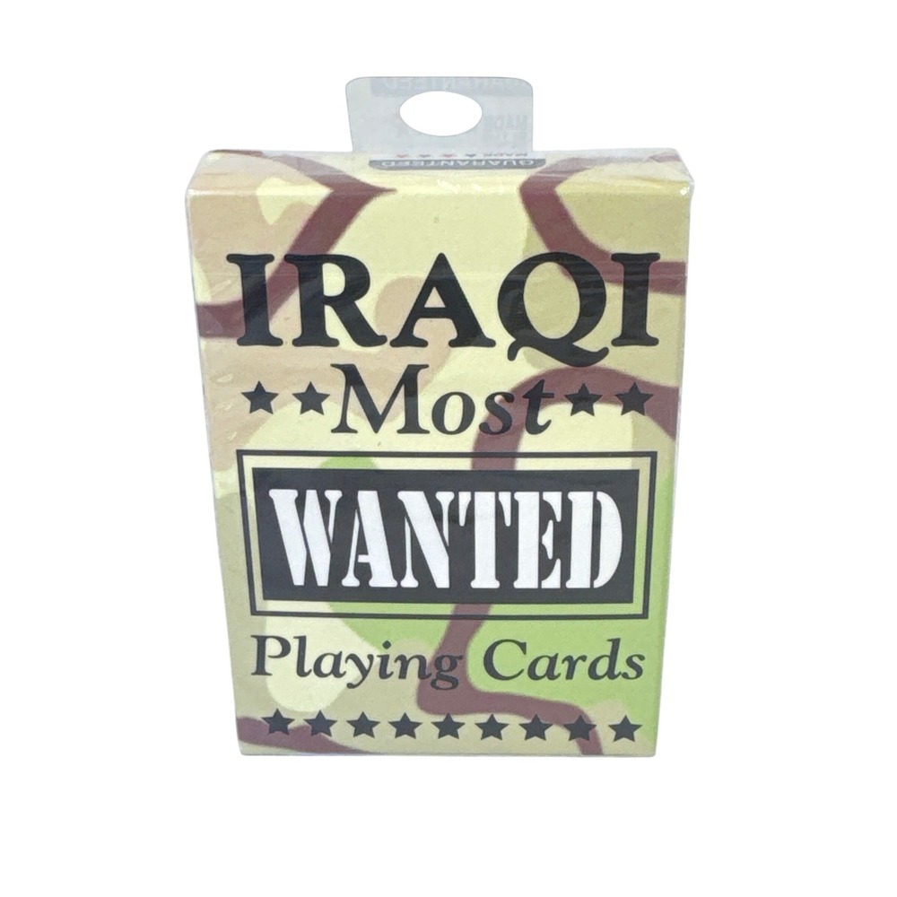 Hoyle Iraqi Most Wanted Playing Cards Deck 2003 Reproduction Sealed Camo USA